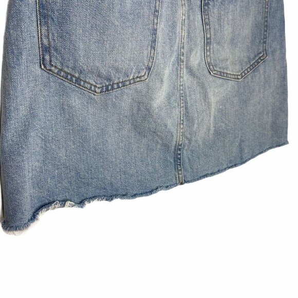 Madewell Rigid Denim‎ A-Line Mini Skirt Size 26 Light Blue - Picture 10 of 10